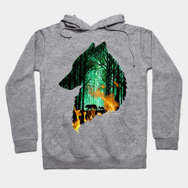 Wolf Pack In The Wild for wolf lovers Hoodie by CreativeXpro